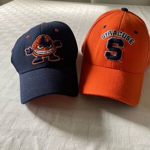 Two Men’s Syracuse University baseball hats